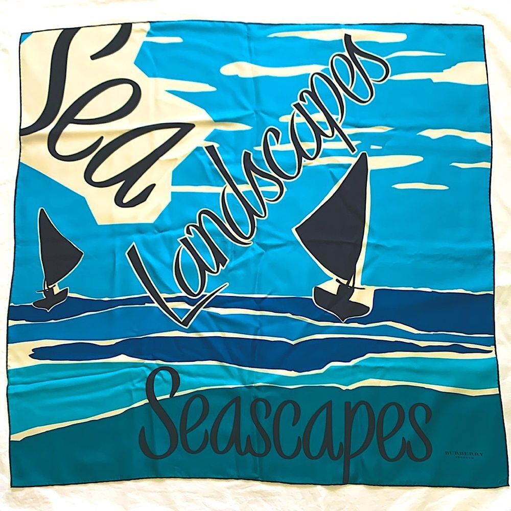 Burberry Prorsum Seascapes Landscapes Scarf Very Good Condition